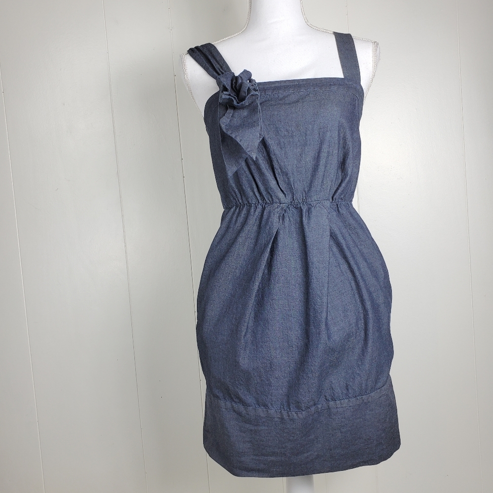 BGBGeneration extra small jean tanktop dress With Pockets